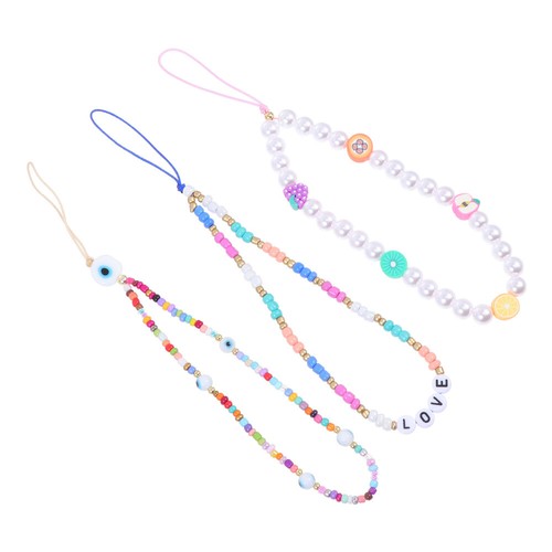 3 Pcs Handy -Seilbügel Perlen Telefon Charms Abnehmbare Telefonkette - 第 7/12 張圖片