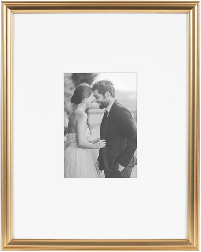 Adlynn Rectangle Picture Frame Set of 3, 11 X 14 Matted to 5 X 7, Gold, Modern G - Picture 9 of 9