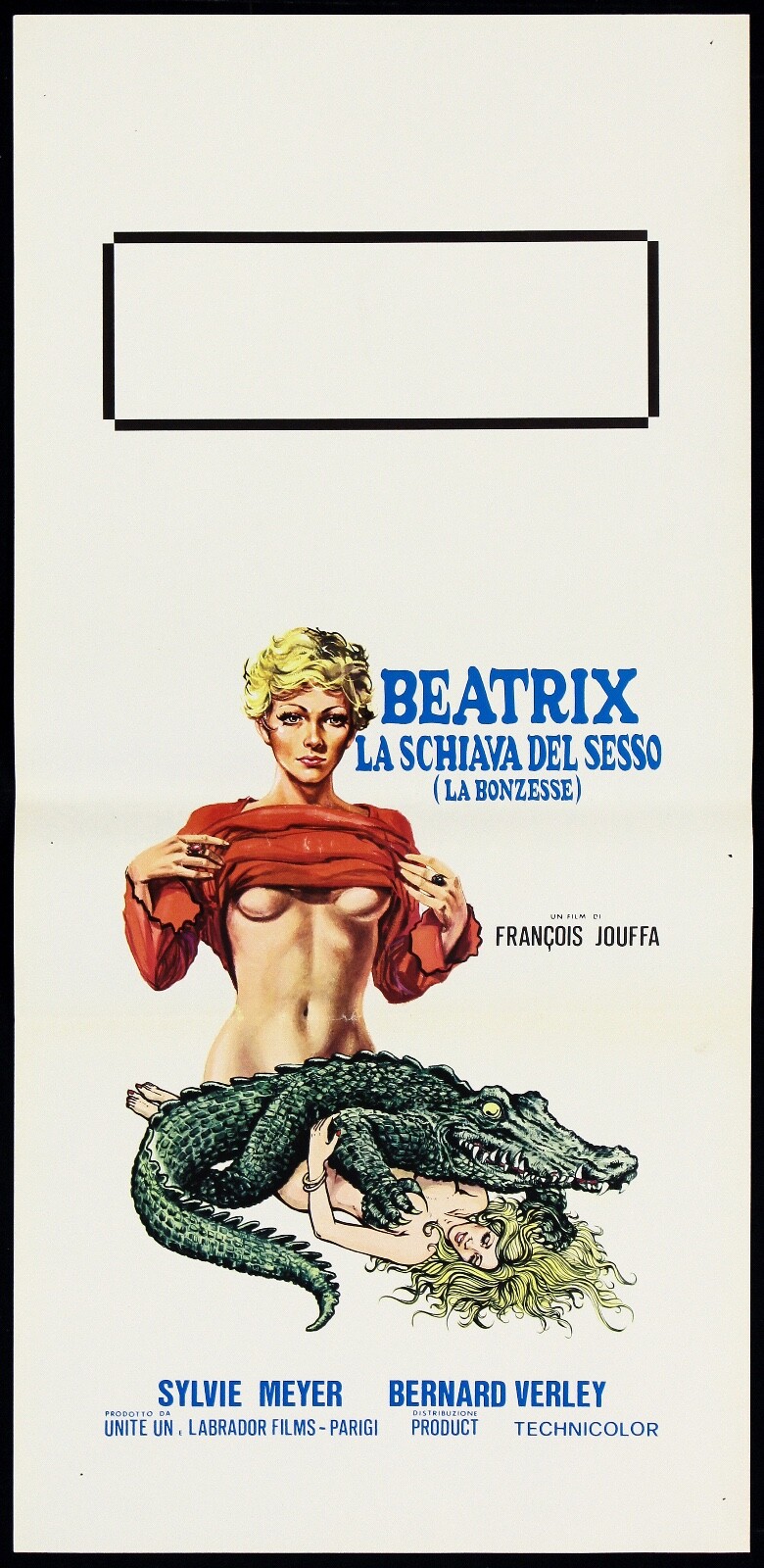 Locandina originale film Beatrix la schiava del sesso (1974) - Regia di François Jouffa