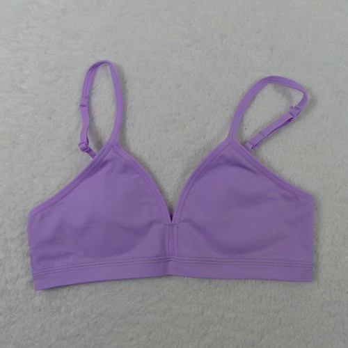 Fruit Of The Loom Training Bras Girls Medium Purple White Blue Bralette 3 Pack - Picture 2 of 14