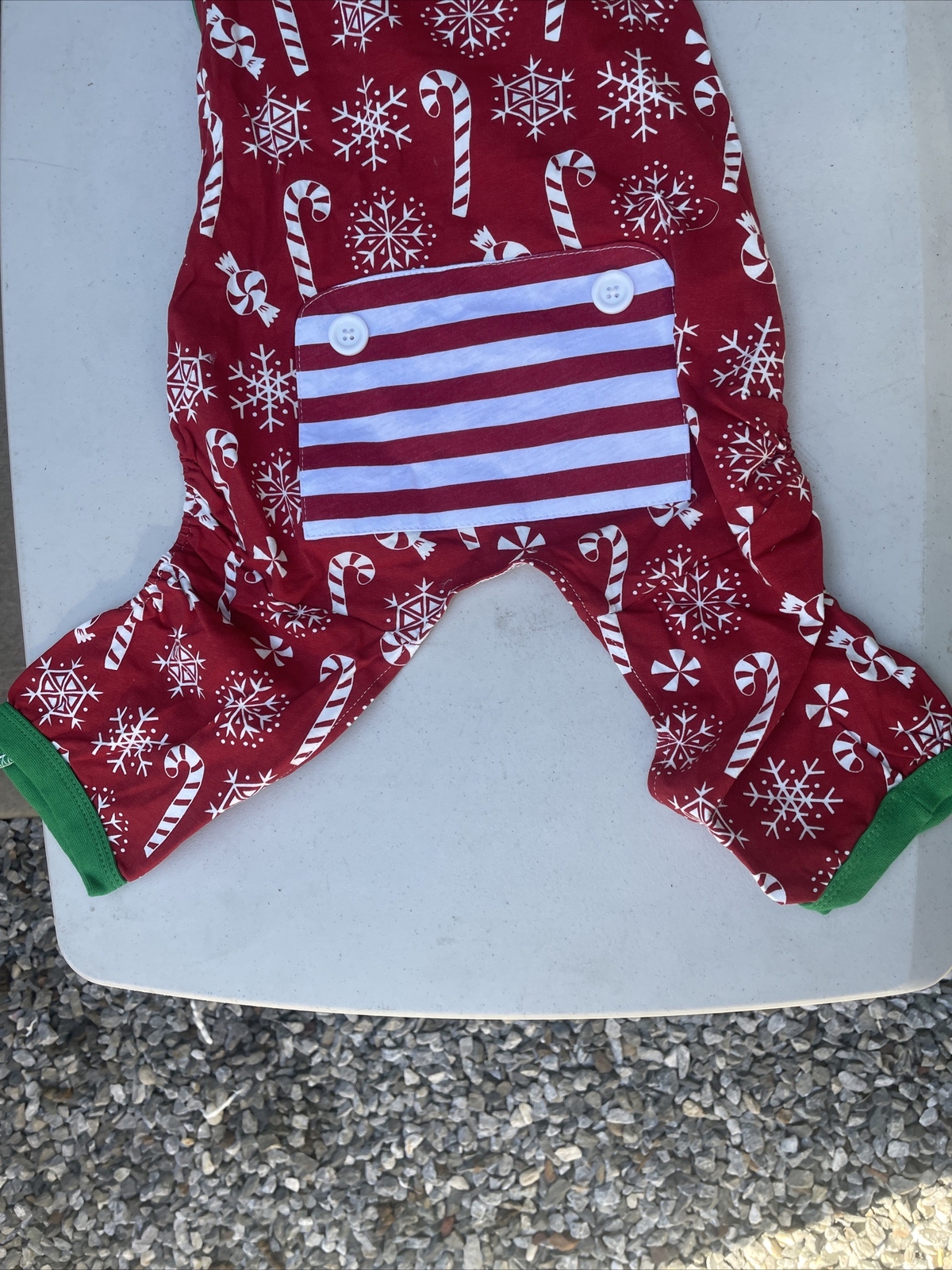 Target Dog Christmas Pajamas Pet Red Candy Canes SnowFlakes Strecthy