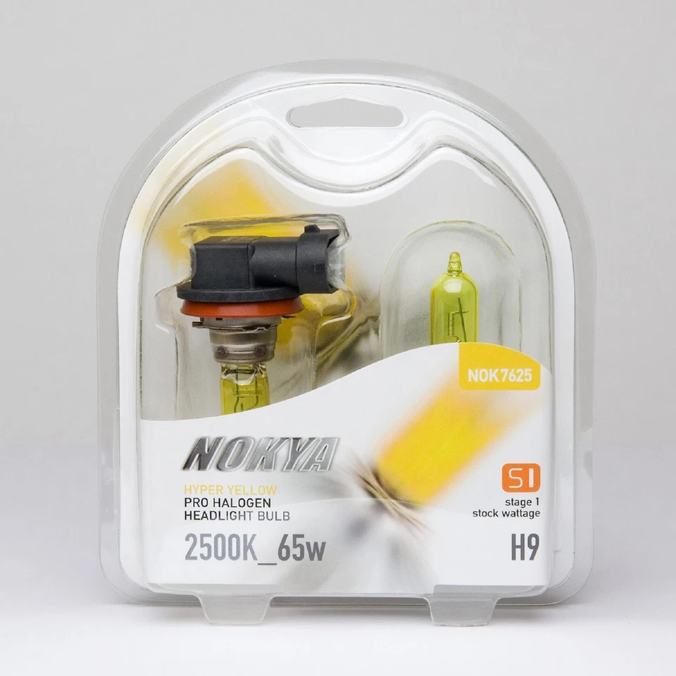 Nokya 2500K Yellow H9 Nok7625 65W Two Bulbs Head Light High Beam Replacement OE - Изображение 2 из 4
