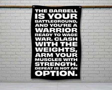 Motivational Home Gym Flag - Weightlifting Wall Art Decor