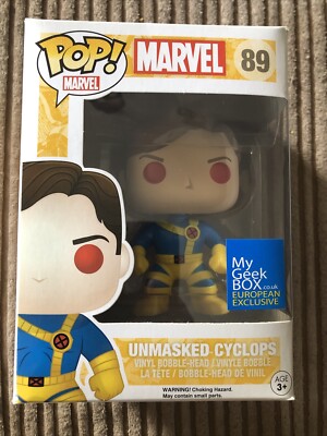 Funko POP! Marvel X-Men Unmasked Cyclops #89 Vinyl Figur Geek Box Exclusive