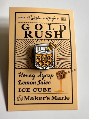 New! 2024 Maker's Mark Kentucky Straight Bourbon Whisky Gold Rush Enamel Pin