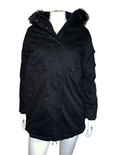 Timberland Black Mt Kelsey Sherpa-lined Hooded Parka Women's Extra Small Nwt