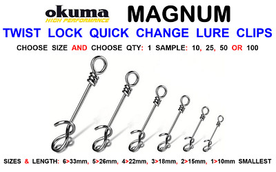 OKUMA: FASTACH KÖDERCLIPS TWIST LOCK SCHNELLWECHSEL DREHCLIP BARSCH ZANDER