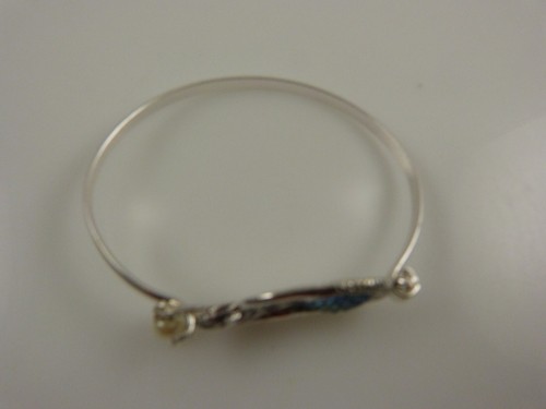Mermaid silvertone bracelet Dangle faux pearl - Bild 2 von 4
