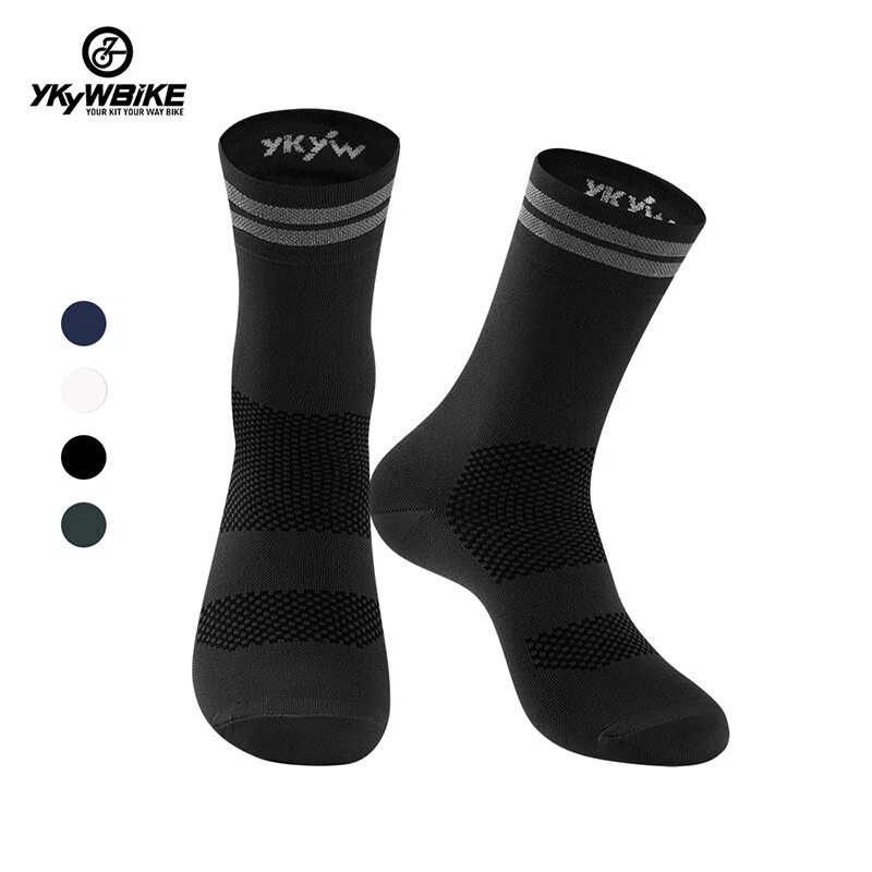 Cycling Socks Reflective  Sports Outdoor Breathable Socks Moisture Wicking - Image 3 of 4