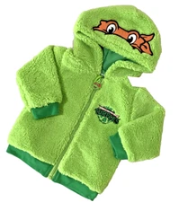 TMNT Green Jacket Teenage Mutant Ninja Turtles 12M FLEECE Hoodie Cosplay