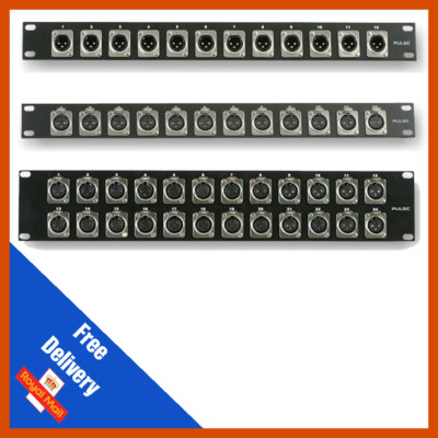 Pulse 19'' Pre-Loaded XLR Rack Panel Patch Bay | XLR Patch Bay