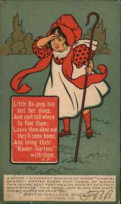 Smith-Wallace Shoe Co Chicago Mother Goose Fairy Tale Postcard