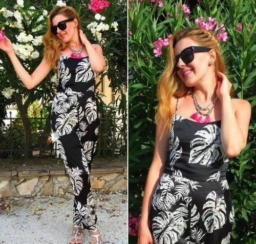 Zara Tropisch Blumenmuster Overall Größe Xs S M - Bild 3 von 4