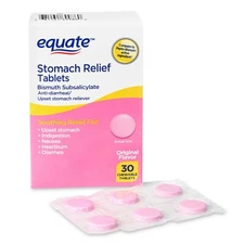 Equate Stomach Relief Chewable Tablets, 262 mg, 30 Count..+