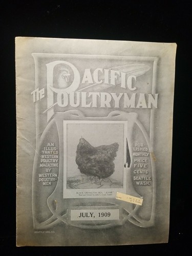 Seattle Washington 1909 Poultry Craftsman and The Pacific Poultryman Magazine Z - Foto 1 di 12