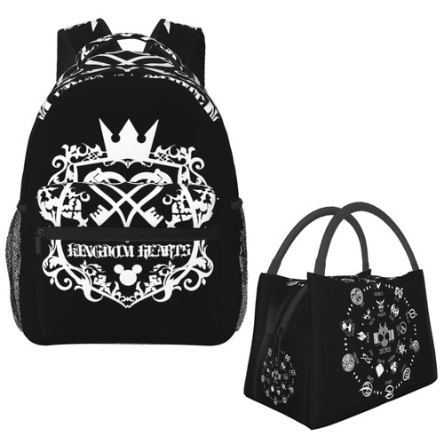 Kingdom Hearts Brotzeittasche/Rucksack Farbe schwarz Oxford-Gewebe Polyester JAPAN NEU - Bild 18 von 45