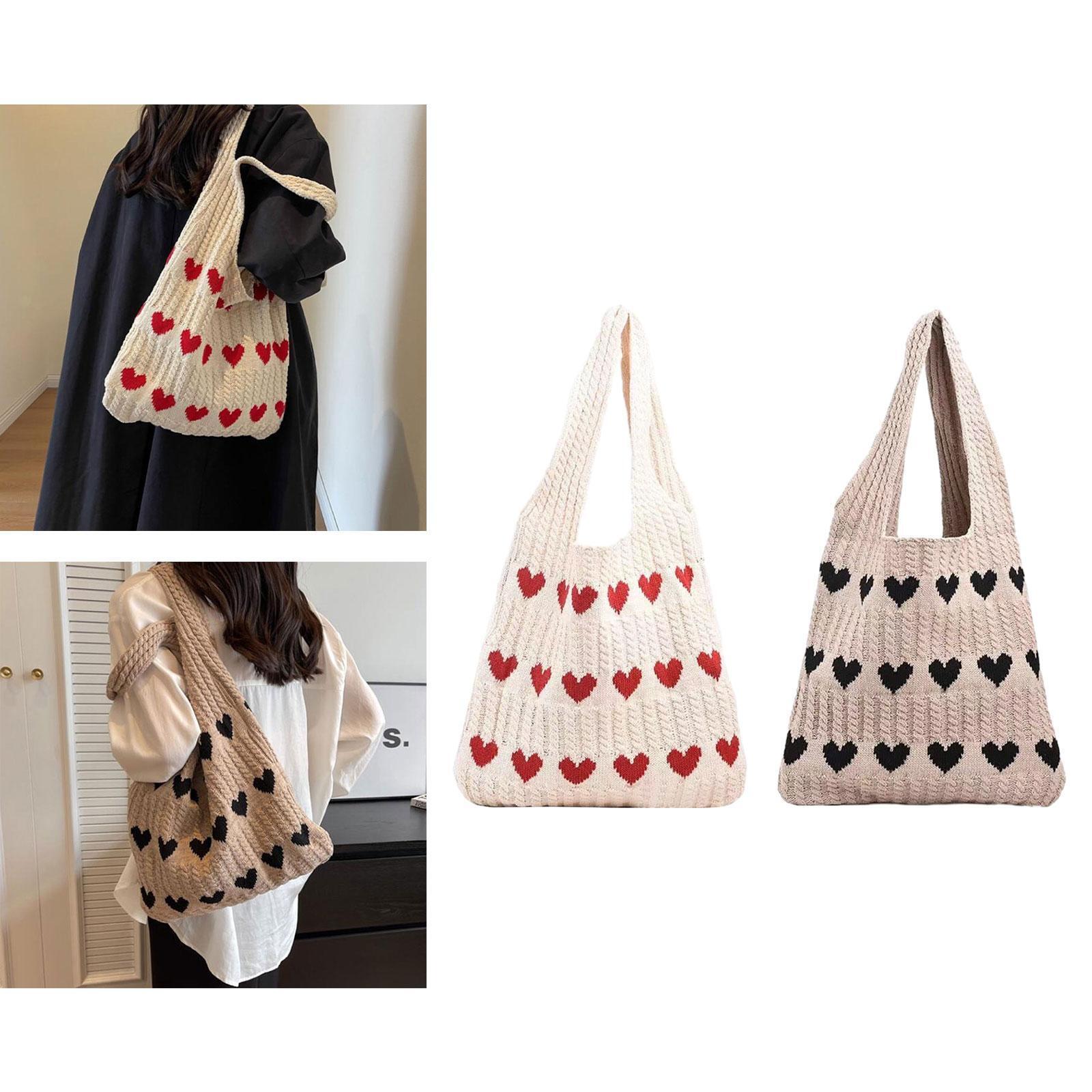Shoulder Bag Clutch Fashion Women's Knit Tote Bag for Vacation Autumn Winter-image