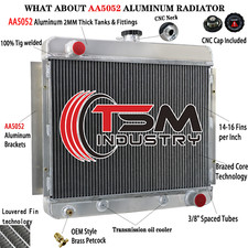 Asi 4 Rows Radiator For 1962-1967 63 Chevrolet Nova Chevy Ii L6 4.65.35.4l V8.