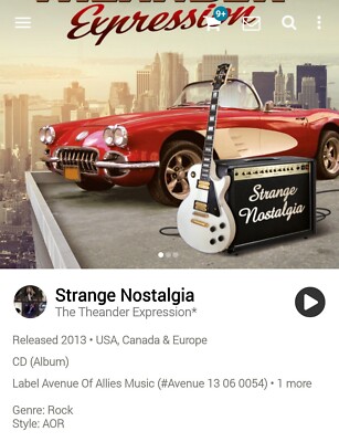 Theander Expression ~ Strange Nostalgia CD 2013 Hi-Tech AOR Soft Melodic Rock