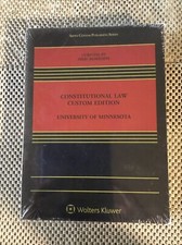 Constitutional Law Custom Edition University Of Minnesota Walters Kluwer 33A