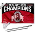 Ohio State Buckeyes College Football 2024 National Champions Flag Pole and