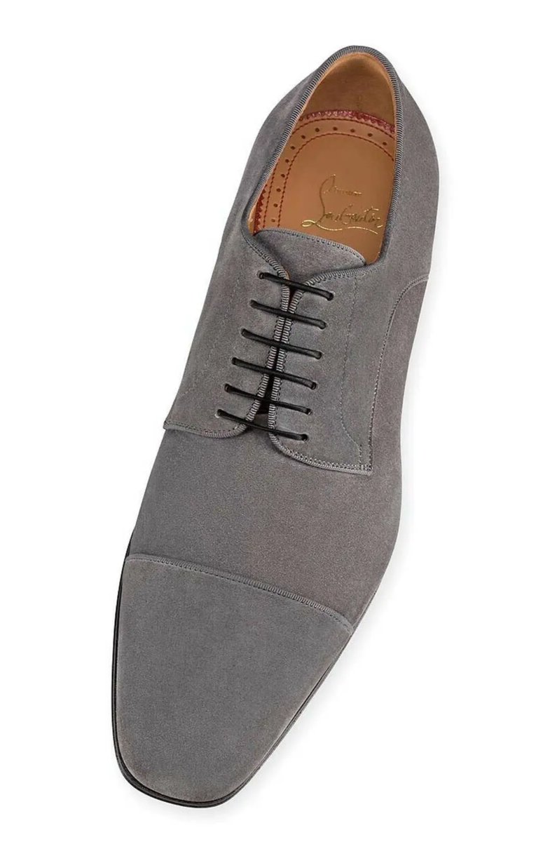 Christian Louboutin Men Top Daviol Flat Shadow Grey Suede 