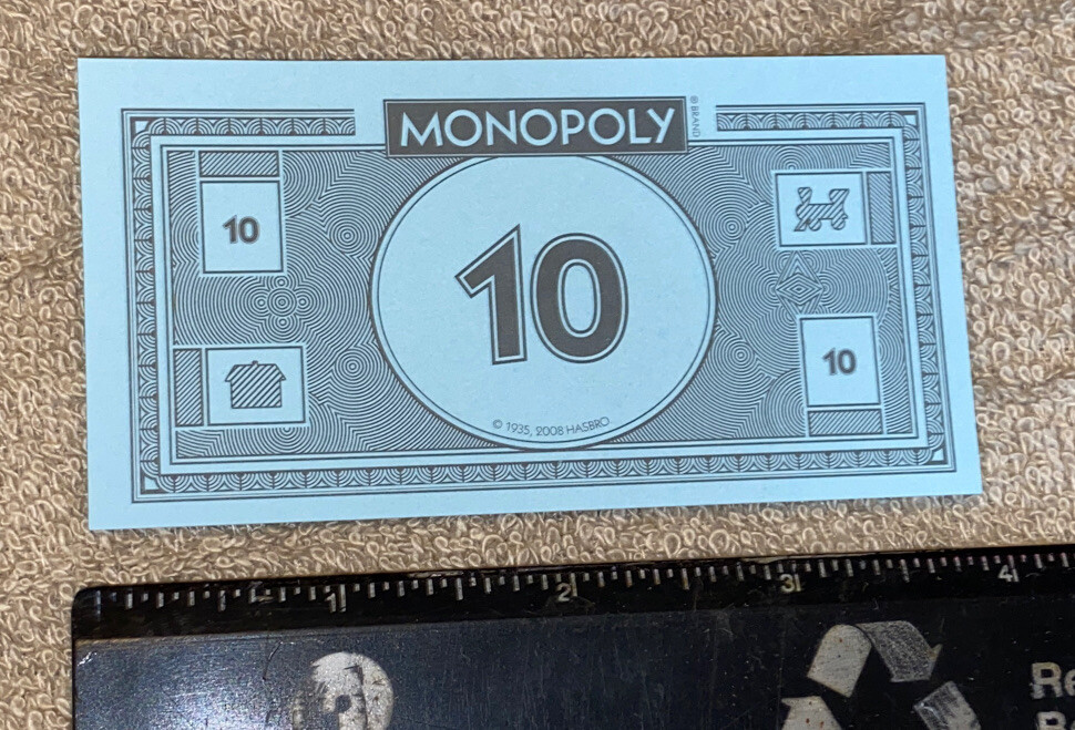 モノポリー　10セット　まとめ売り 2017 Monopoly Game Replacement Pieces 14 Blue $10 Bills | eBay