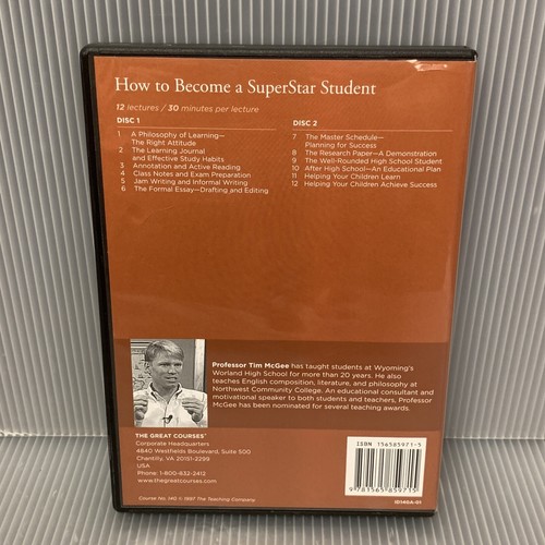 The Great Courses: How to Become a SuperStar Student (DVD, 2-Disc Set) - Picture 5 of 5