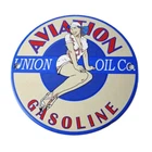 Vintage Union Oil Co Sign - Aviation Gas Service Pump Porcelain Sign