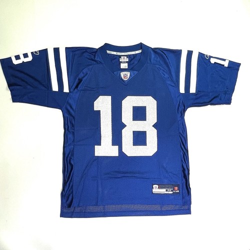 Maglia Peyton Manning Indianapolis Colts #18 Reebok autentica NFL taglia media - Foto 4 di 11