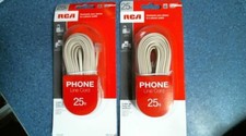 RCA TP243R Phone Line Cord 25 Ft. Ivory, Lot of 2, FREE SHIPPING