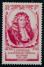 TIMBRE FRANCE 779** Louvois Journée du timbre 1947