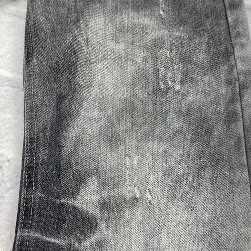 GS115 McQueen Slim Fit Jeans Boy Size 18 Black Denim Stone Wash Distressed 28x29 - Picture 14 of 18