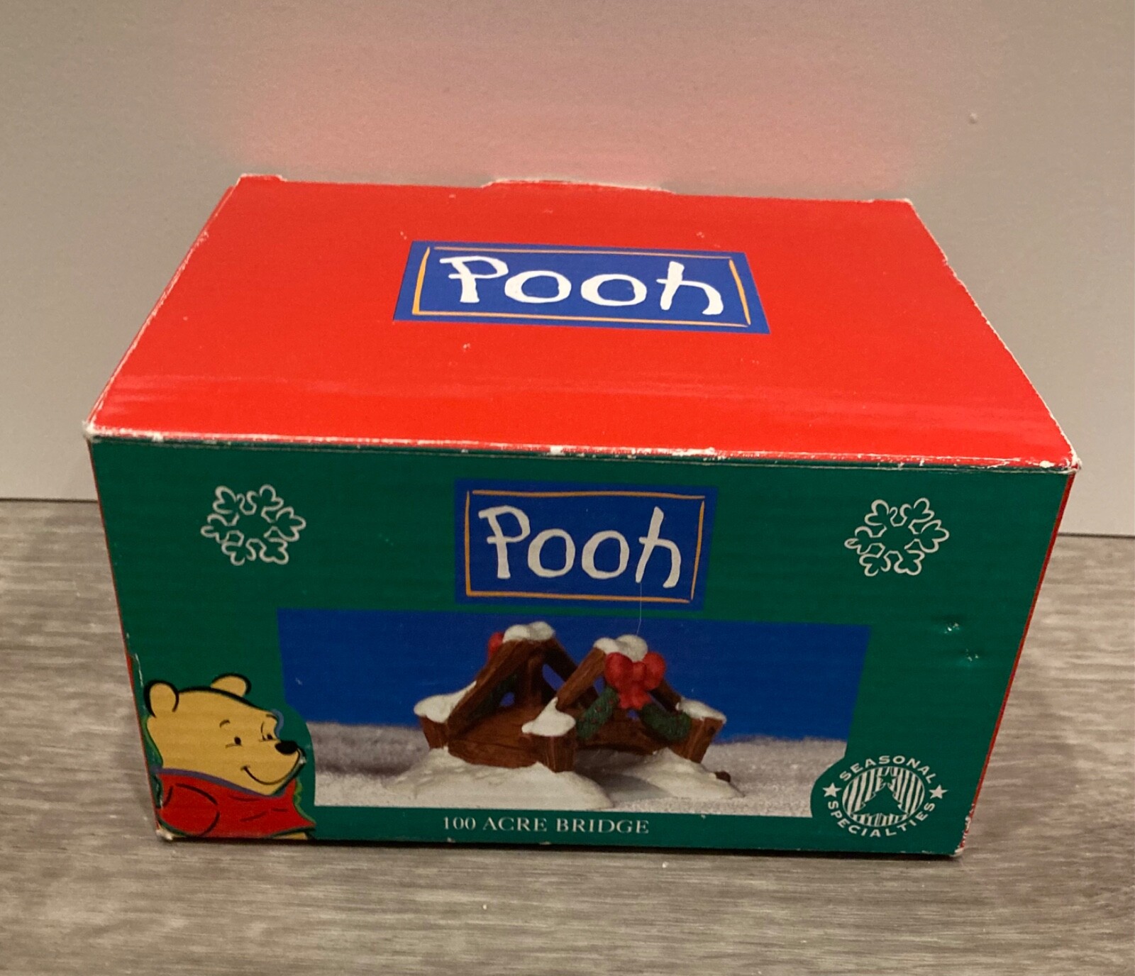 Disney Winnie the Pooh 100 Acre Wood Bridge Christmas Village Holiday Decor