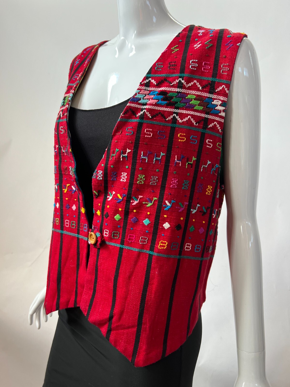 Custom Seminole Indian Embroidered Vest Serape Lining… Gem