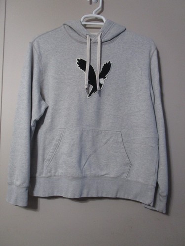 Adult Medium American Eagle Gray Hooded Sweatshirt Handwarmer Pocket