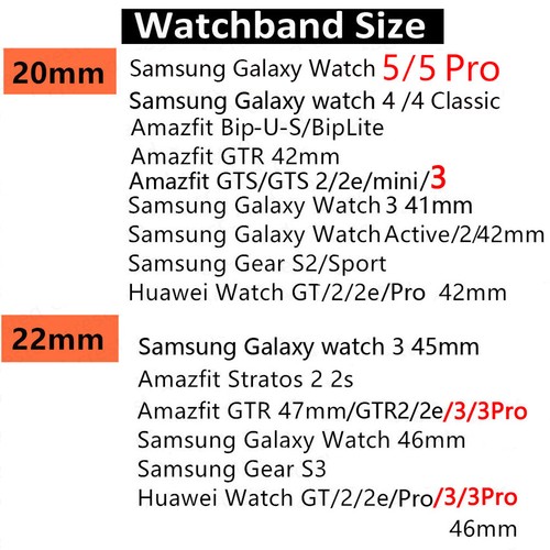 Nylon per Samsung Galaxy Watch 5 4 3 Active2 Cinturino 40/44mm Intrecciato - Foto 3 di 19