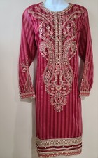 Pakistani Kameez Kurti Organza Silk Embroidery Women Size Large Eid Special