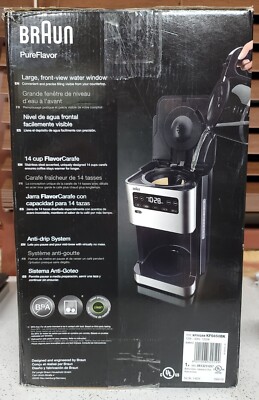 Braun Pure Flavor 14 cup Coffee Maker Brew Choice Plus Fast Brew New | eBay