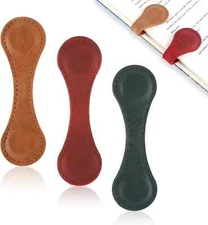 3Pcs Magnetic Leather Bookmark, Timeless Mark Magnetic Leather Bookmark,
