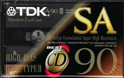 TDK SA-90 chrome Type II audio cassettes new in package (1).  012120222023