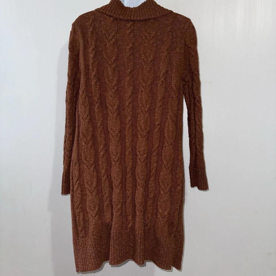 Cardigã feminino J.Jill malha de cabo botão para cima espanador suéter auburn tamanho M - Imagem 2 de 4