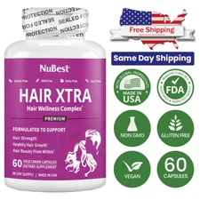 NuBest Hair Xtra – Hair Growth, Thicker & Fuller Hair, Anti-Hair Loss