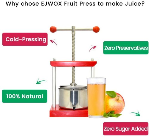 Obstpresse 0,8 Gallonen Presse Aluminium Edelstahl Tinktur Käse Wein EJWOX - Bild 9 von 9
