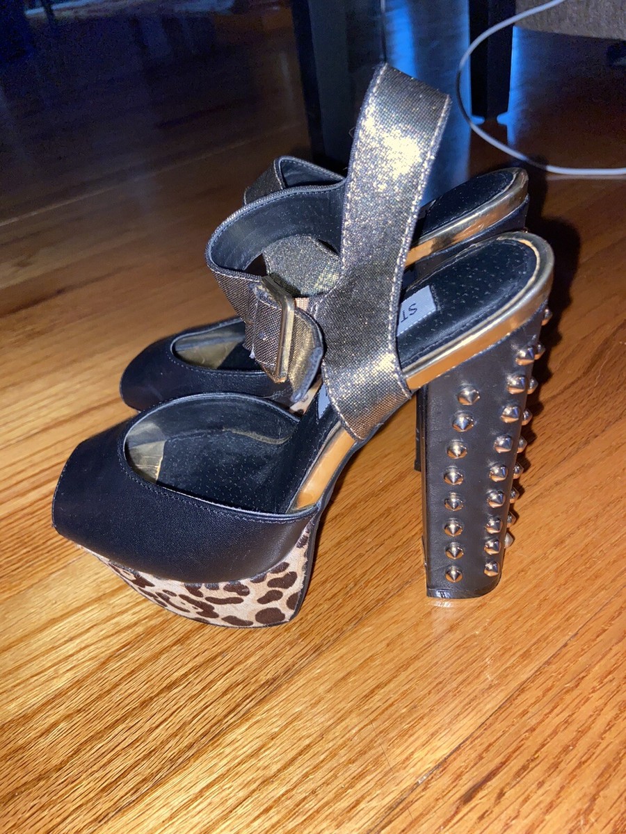 美品!! Steven Maddenのヒール VIABLE Off-White Women's Rhinestone-Embellished Stilettos