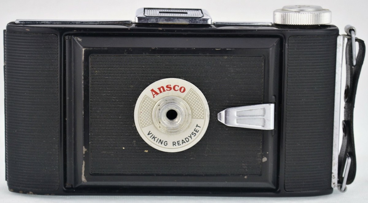 Antique Folding BELLOWS Camera ANSCO Viking Readyset ~ CLEAN