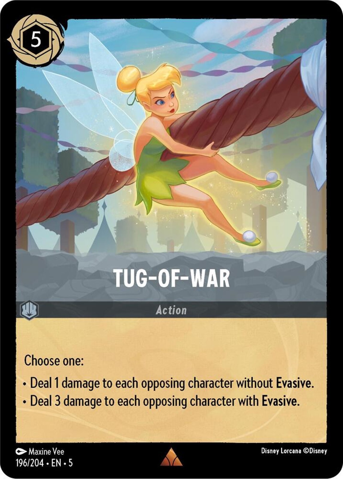 Cold Foil Tug-of-War - 196/204 - Rare Lorcana Shimmering Skies M/NM FOIL