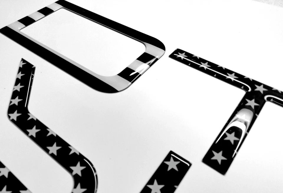 Placa de derrapagem 3D bandeira preta dos EUA TRD cúpula carta para Toyota FJ CRUISER feita nos EUA - Imagem 2 de 2