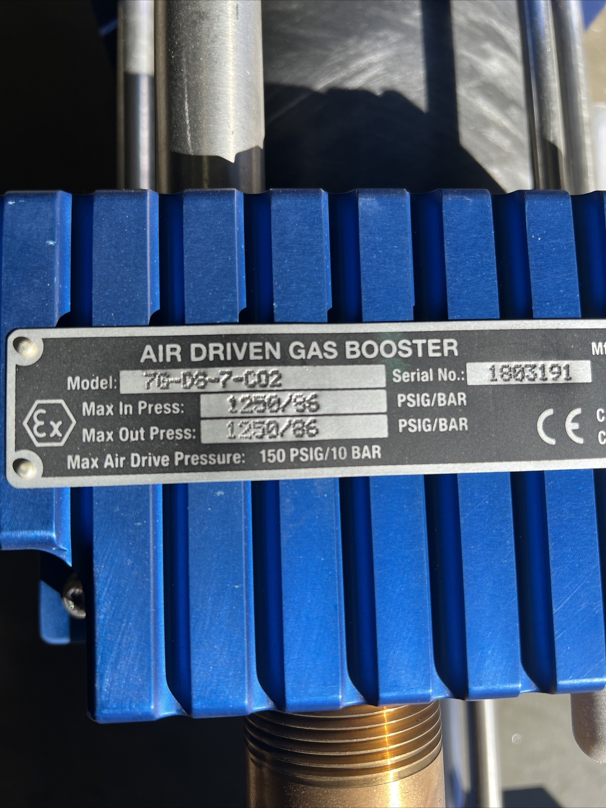 7GDS7CO2 Two Stage Air driven gas booster Hydraulics International