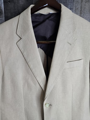 Perry Ellis Khaki 2 Button Linen/Cotton Blend Sport Coat Blazer, Sz. 40R - Picture 5 of 7
